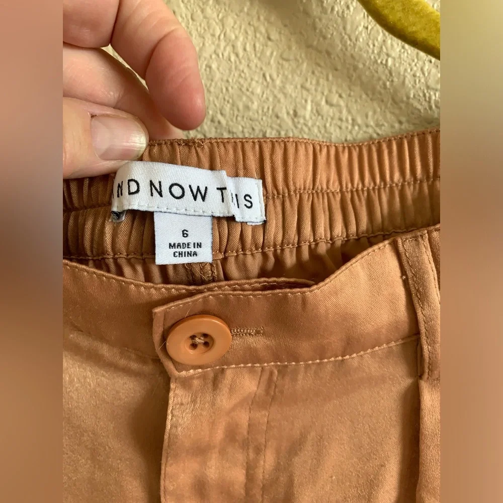 Satin Sheen Cargo Pants With Elastic/Tie Cuffs 🌴 - Picture 8 of 13